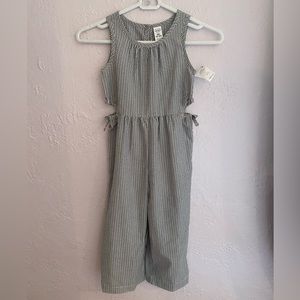 Carters Cutout Pinstripe Jumpsuit Romper
